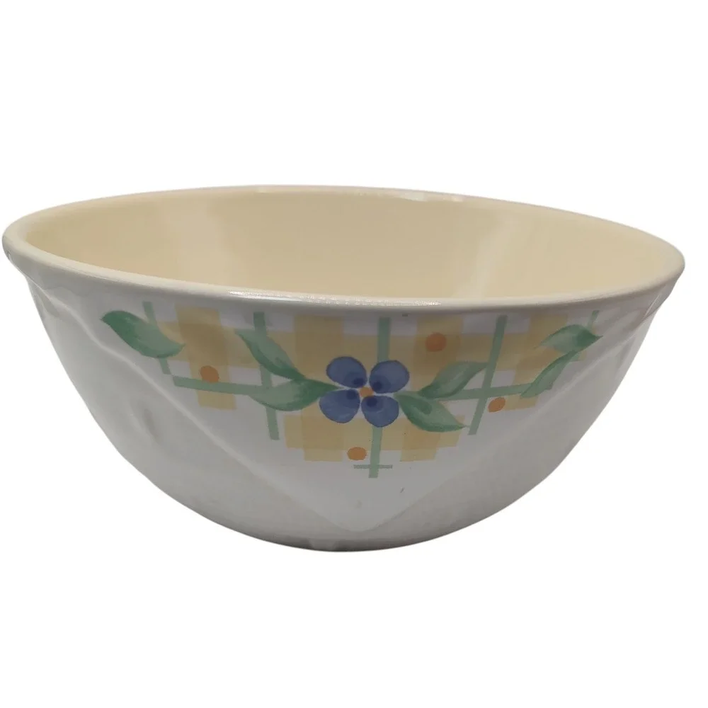 Vintage Pfaltzgraff Serving Bowl Summer Breeze Textured Basket‎ Weave SEE